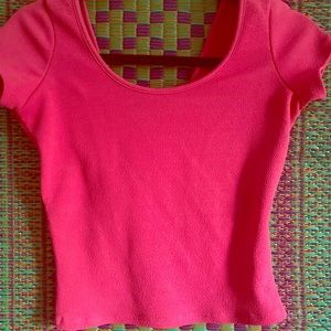 Hot pink fitted shirt